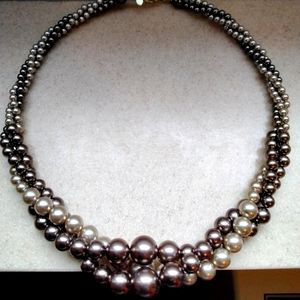 Pearl Necklace and Stud Earrings, NWOT